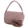 Bag women, genuine leather, pink, 24.5x7x29 cm