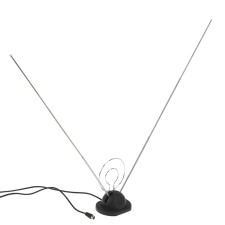 Digital, indoor, passive antenna, 3 sections, 60 cm, on a stand, cable 1 m