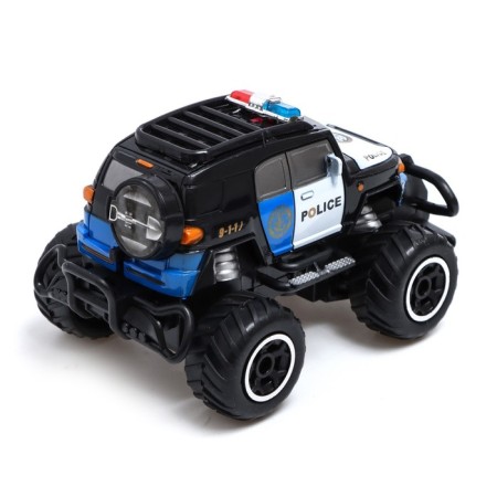 Radio -controlled jeep "Police" works on batteries, black color-2