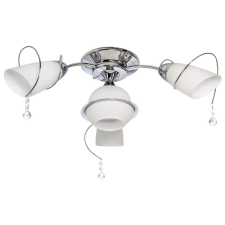 Lamp Ceiling Economy light 9062/3+1CR MK, 4x40W, E27, 21x76x76 cm, chromium color