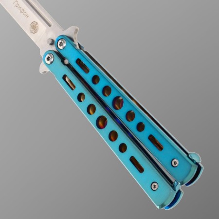 Steel - 420 Griffin knife -butterfly, hilt - metal, 9 cm-1