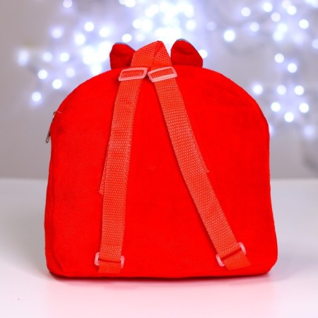 Baby plush backpack "Hare", 24x24 cm-3