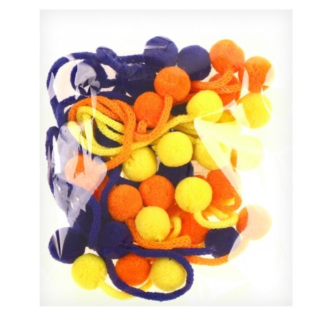 Decorative element on the rope "Dream" 2 balls, d = 1.5 cm, set of 18 pcs., Mix color-2