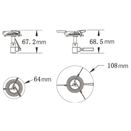 Tourist folding burner TRG-048, titanium-6