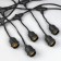 Girland "Retro BelT-LIT" with overhangs 10 and 20 cm, 10 m, IP54, UMS, 2W, dark thread, step 50 cm, E27 (without lamps), 220 V
