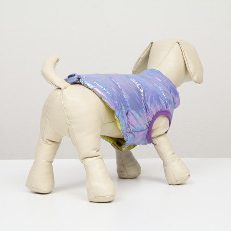 Dog jacket two -sided with weighting, size 18 (DS 40, OG 50, Osh 38), purple/yellow-2