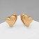 Earrings Metal "Chord" heart, color gold