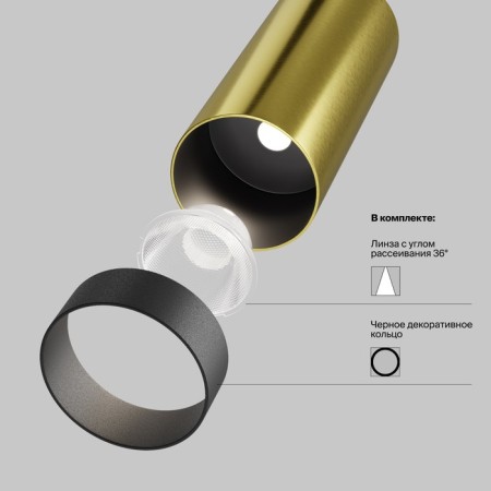 Technical TR032-2-5W4K-M-BBS, LED, 5 W, 193x100x169 mm, 438 lm, 4000K, 1304, black, brass-11