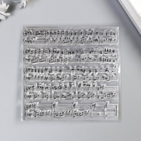 Stamp for creativity Silicon "Notebook with notes" 10x10 cm