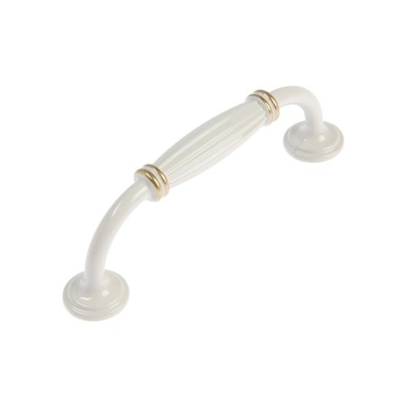 PC176WW/GP handle handle, m/o 96 mm, white with gold-1