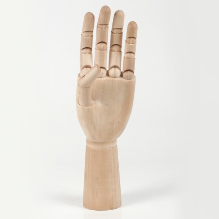 Wooden figure "Anatomical details: left male hand", height 30 cm, brauberg-6
