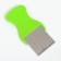 A set of animal combs, with long and short teeth, green