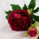 Artificial flowers "duo peony" 12x60 cm, burgundy