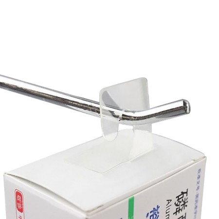 Hook-lumber self-adhesive 2.5 × 4 cm (packing 100 pcs.), The color is transparent-2