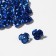 Busina "rose", set of 30 pcs., 12 mm, dark blue color