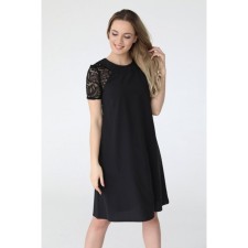 Dress with sleeves made of lace, size 44