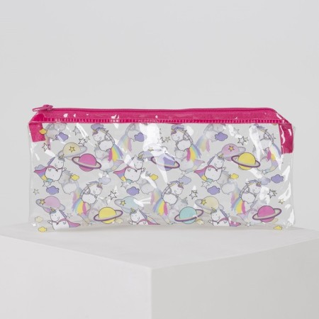 Penal soft 1 compartment, 95 x 205 mm, flat, PVC, calligrata "unicorn"-1