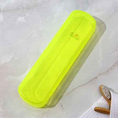 Case for toothbrushes and pasta, yellow, 21 x 5.5 cm-3