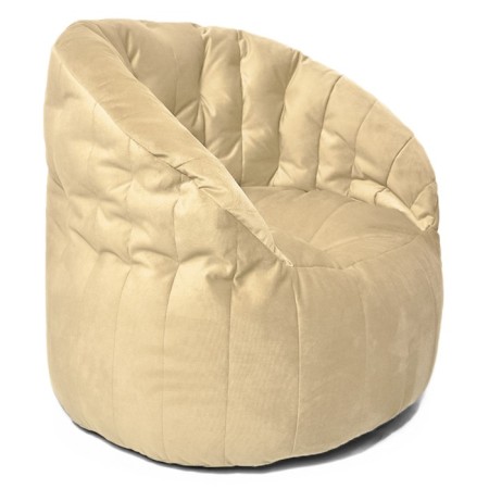 Chelsea chair, size 85x85 cm, velor fabric, milk color-1