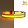 Collar with backlight double strip size S, Osh 35-43 x 2.5 cm, 3 glow modes yellow