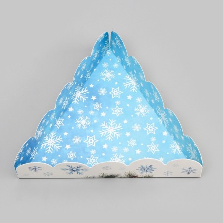 Cookie box, confectionery packaging, "believe in miracles", 18 x 18 x 4 cm, new year-4