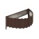 The flowerbed is galvanized "petal", d = 70 cm, h = 15 cm, brown, Greengo