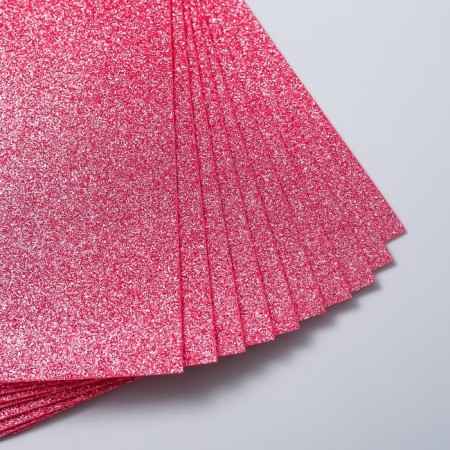 Foamiran glitter 4 Hobby 2 mm, central pink, 20x30 cm-1