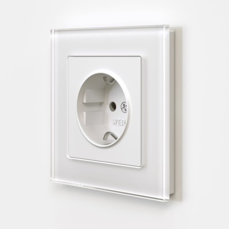 Socket w1171061 with grounding, white matte-1