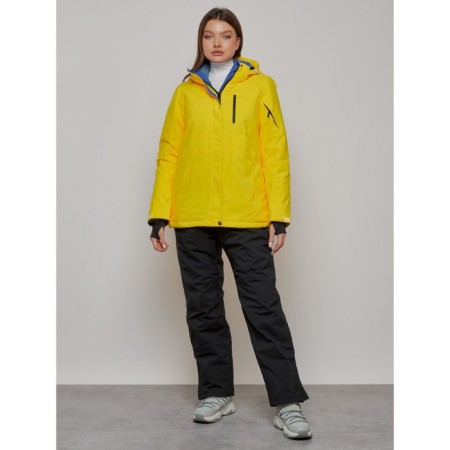 Ski suit female, size 50, yellow color