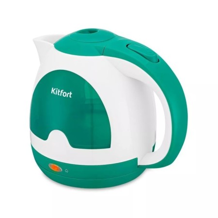 Electric KitFort KT-6607-2 kettle, 1 l, 1300 W, white-green