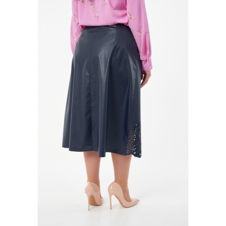 Women's skirt, size 52, blue color-3