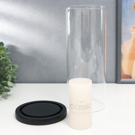 Climber wood, glass for 1 candle "esthete" 21.5x12.5x12.5 cm-2