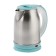 Electric kettle Energy E-202, metal, 1.8 l, 1500 watts, silver-blue
