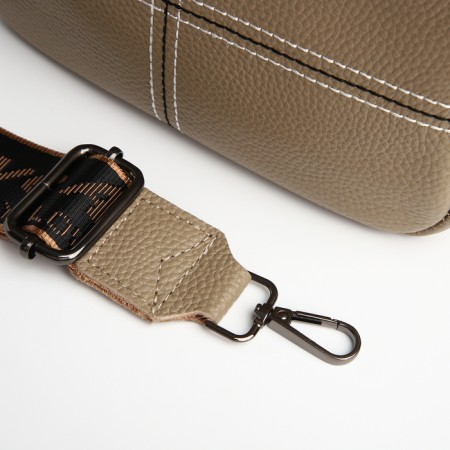 Female bag, cross-body, on lightning, khaki color-6