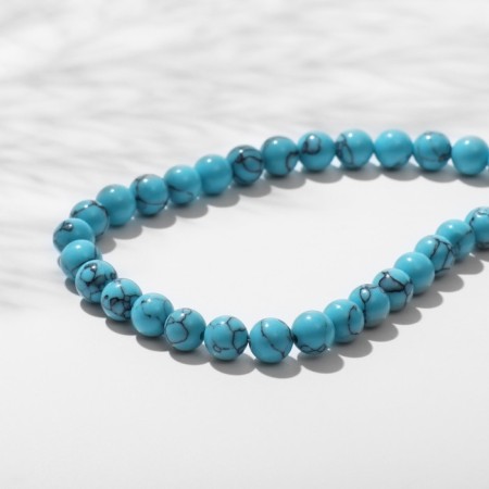 Beads on threads ball No. 8 "Biryuza New", 38 cm-1