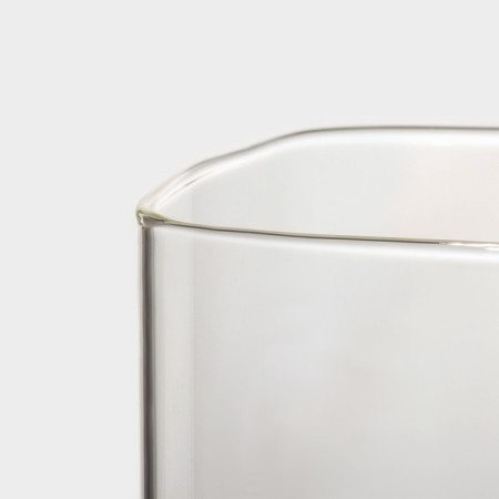 Glass Bank for bulk products with bamboo cover Bellatenero "Eco. Square ", 700 ml, 10 × 10.5 cm-4