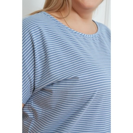 Female T -shirt, size 56, blue color-5