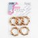 Karabin ring "Bamboo", d = 19/31 mm, thickness - 4 mm, 5 pcs, gold color