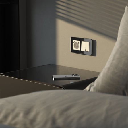 Frame for 2 posts Elite (black, glass) W0022448-1