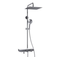 The shower system wasserkraft a113.118.101.ch Thermo, tropical shower, thermostat, chrome