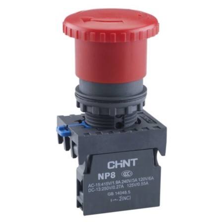Control button 667210 D = 40 mm, with fixation, IP65, red color
