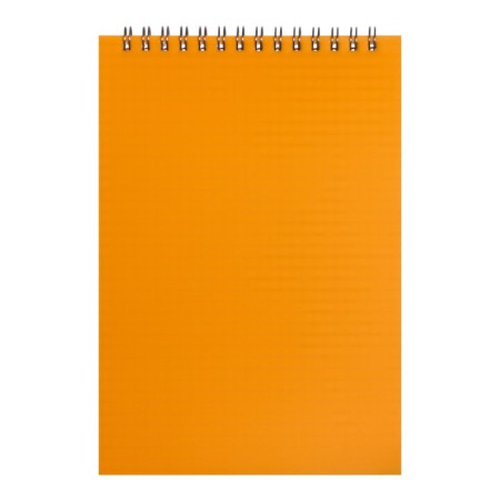 Notepad A5, 60 sheets on the crest, plastic cover, orange