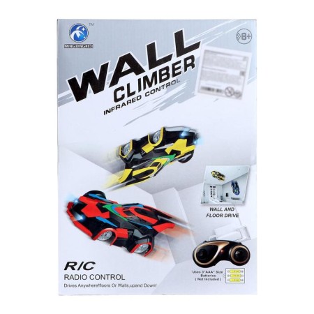 Anti -gravity machine "Sportser", radio control, battery, drives along the walls, light, yellow color-7