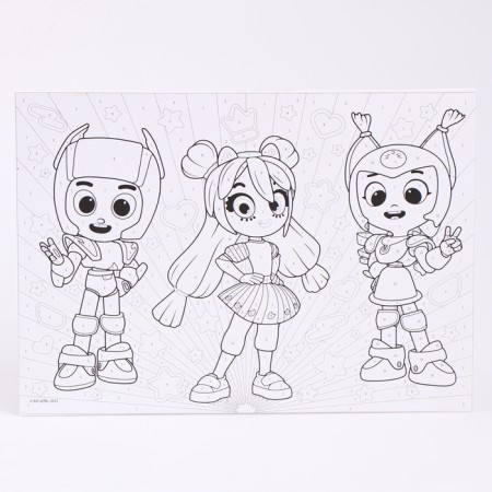 Picture for coloring by numbers "Heroes"-3