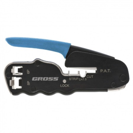 Ticks GROSS 17723, to squeeze the terminals, auto -gun, dousing handle, CAT5