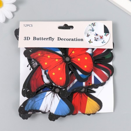 Magnet Plastic "Butterfly. Flag" set 12 pcs mix 10 cm-4