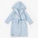 Baby robe with a hood Waffle, height 98-104 cm, blue color