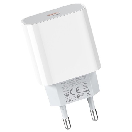 Network charger Hoco C76A Plus, Type -C - PD/QC 20 W 3 A, white-3
