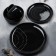 Ceramic "Ornament" mug, 450 ml, black color