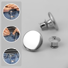 Buttons for narrowing the belt, 17 mm, 2 pcs, silver color
